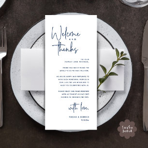 Welcome and Thanks, Place Setting Thank You Card