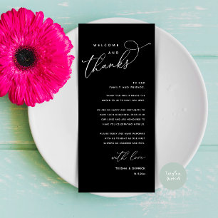 Welcome and Thanks, Place Setting Thank You Card