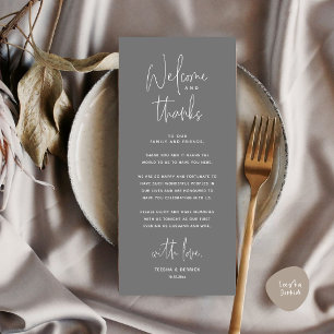 Welcome and Thanks, Place Setting Thank You Card