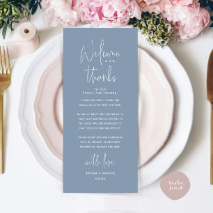 Welcome and Thanks, Place Setting Thank You Card