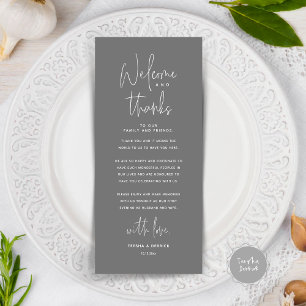 Welcome and Thanks, Place Setting Thank You Card