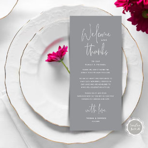 Welcome and Thanks, Place Setting Thank You Card