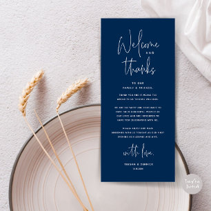 Welcome and Thanks, Place Setting Thank You Card