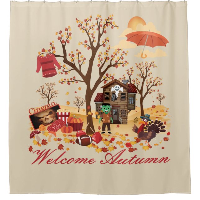 Welcome Autumn Fall Scenery (Front)