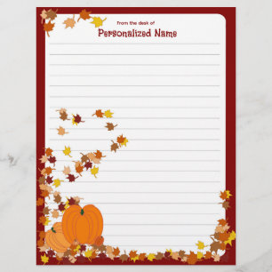 Welcome Autumn - Lined Letterhead