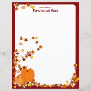 Welcome Autumn - Unlined Paper Sheet