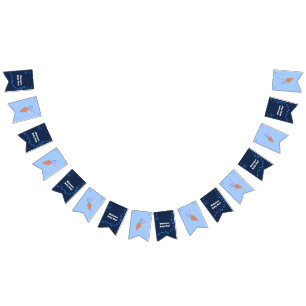 Welcome baby boy bunting flags
