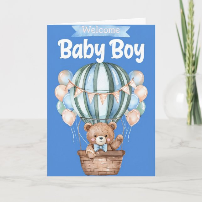 Welcome Baby Boy Card (Front)
