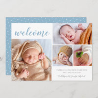 Welcome Baby Boy Photo Collage Birth