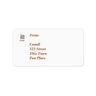 Welcome Baby Boy Puppy Dog and Balloons Design Label