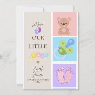 Welcome baby card