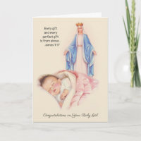 Welcome Baby Girl Blessed Virgin Mary Catholic