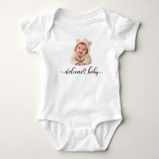 Welcome Baby Personalized Photo Bodysuit