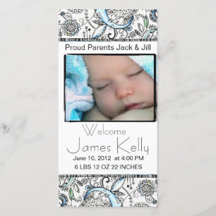 welcome baby photocard announcement