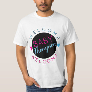 Welcome Baby Pink & Blue Team Wheels T-Shirt