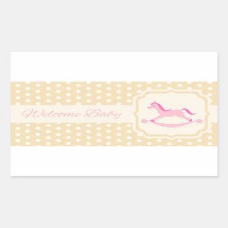 Welcome Baby Pink Girl Sticker