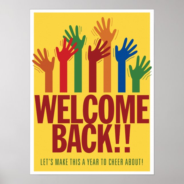 Welcome Back. ASL poster. Poster (Front)