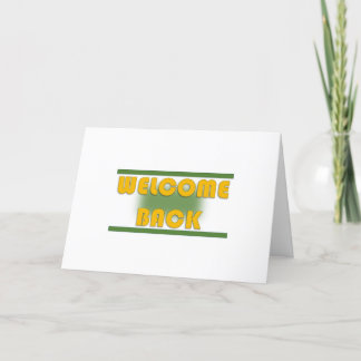 Welcome back Card