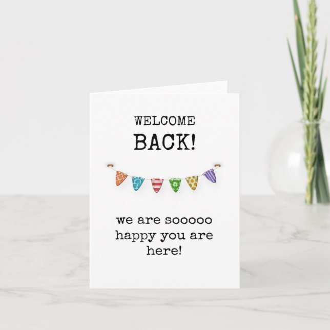 Welcome Back Card (Front)