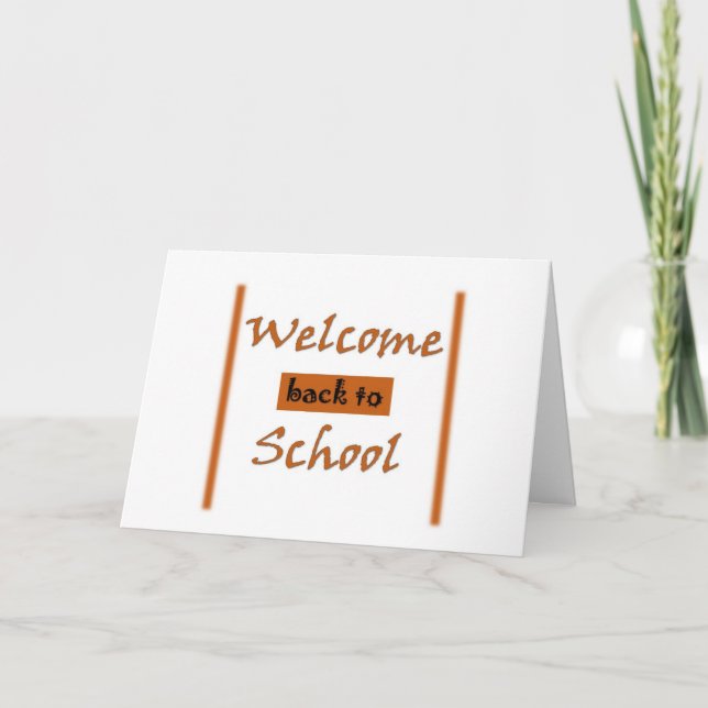 Welcome back Card (Front)