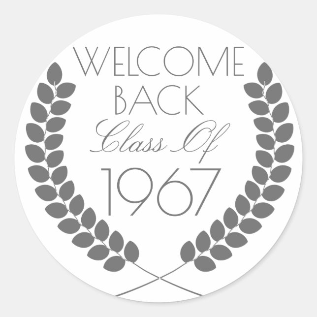 Welcome Back Class Of Classic Round Sticker (Front)