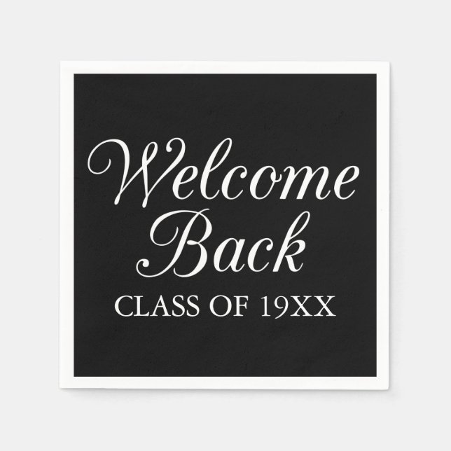 Welcome Back Class Of Napkin (Front)