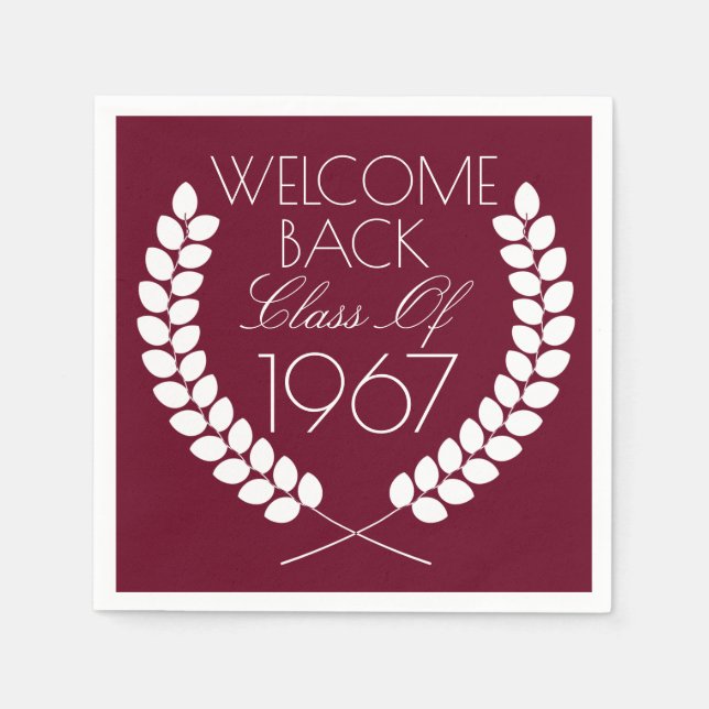 Welcome Back Class Of Napkin (Front)