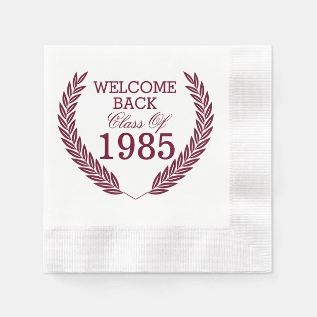 Welcome Back Class Of Napkin (Front)