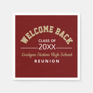 Welcome Back Class reunion paper Napkin