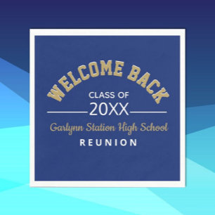 Welcome Back Class reunion paper Napkin