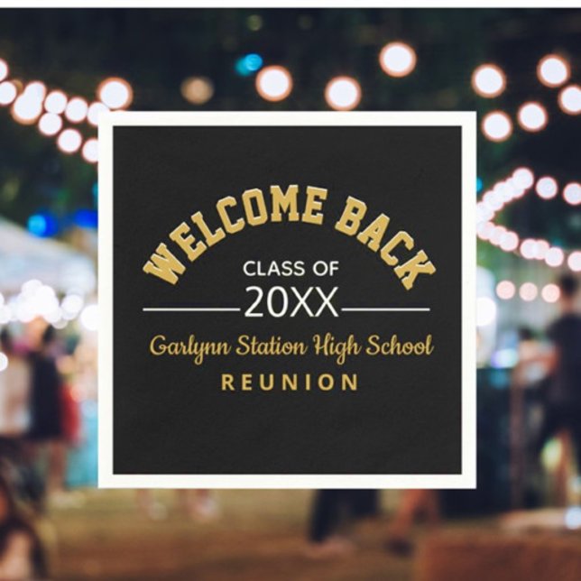 Welcome Back Class reunion paper Napkin (Creator Uploaded)