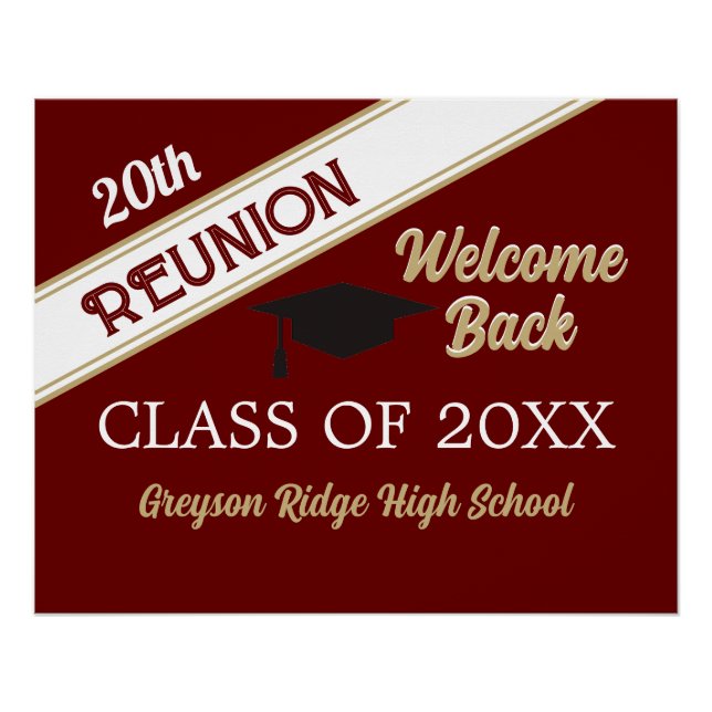 Welcome Back Class Reunion Poster (Front)