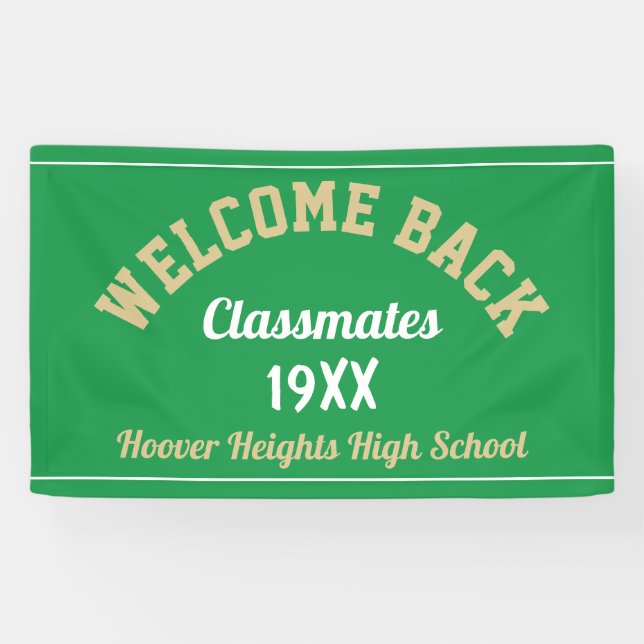 Welcome Back Classmates Class Reunion bannière (Horizontal)