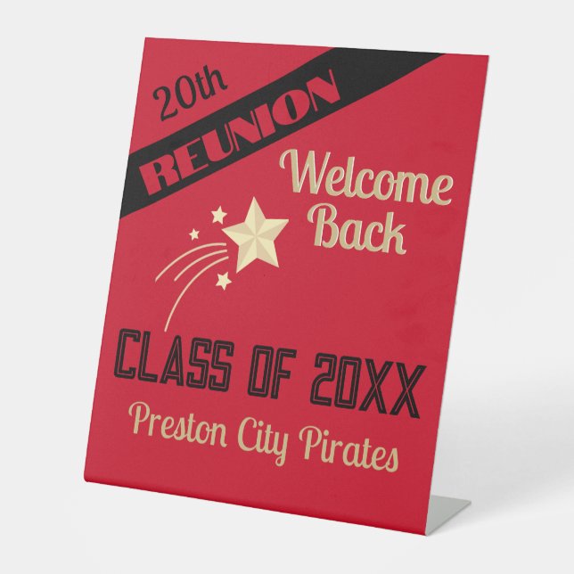 Welcome Back Classmates Reunion  Pedestal Sign (Front)