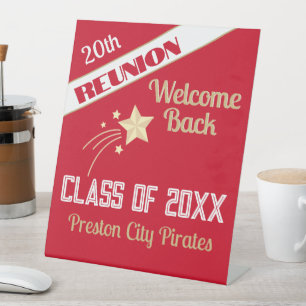 Welcome Back Classmates Reunion  Pedestal Sign