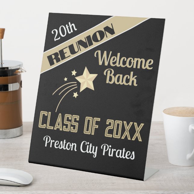 Welcome Back Classmates Reunion  Pedestal Sign (In SItu)