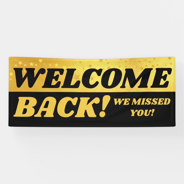 Welcome Back customer employee student re-opening Banner (Horizontal)