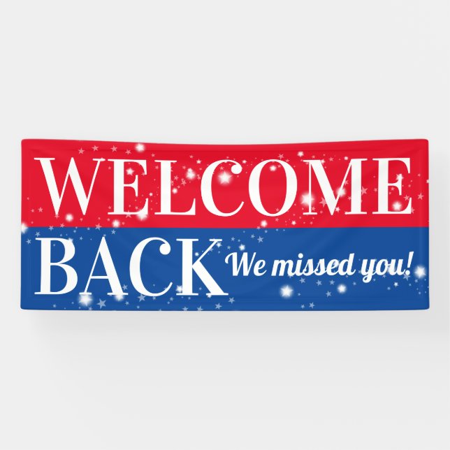 Welcome Back customer or employee re-opening Banner (Horizontal)