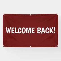 Welcome Back! Customizable Outdoor Banner