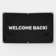Welcome Back Customizable Outdoor Banner
