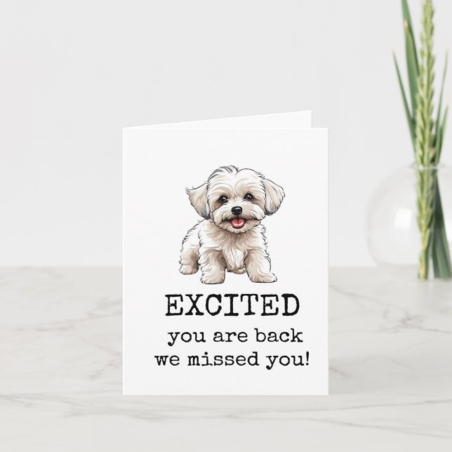 Welcome Back, Excited to Have You Back Card (Front)