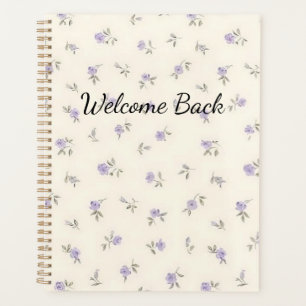 Welcome Back Floral Notebook for Student Planner