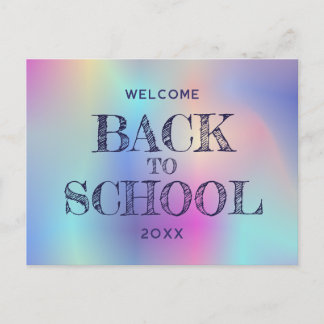 welcome back postcard
