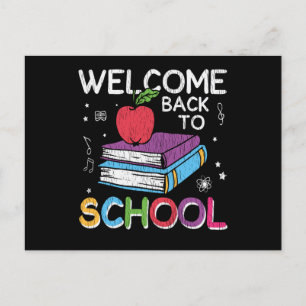 Welcome Back School First Grade Teacher Kids Crew Postcard