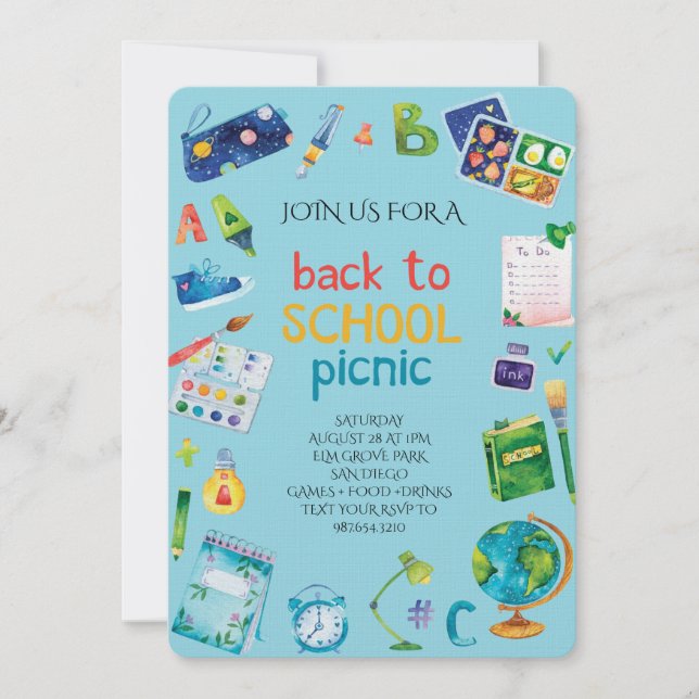 Welcome Back School Picnic Invitation (Front)