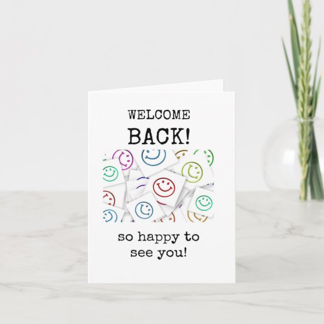 Welcome Back, So Happy to See You, Card (Front)
