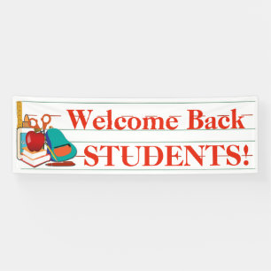 Welcome Back Students customizable school banner