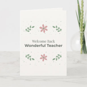 Welcome Back Teacher Card New School Year Gift