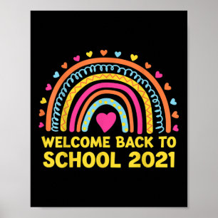 Welcome Back To School 2021. Funny Teachers Studen Poster