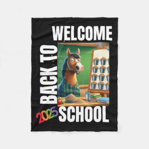 Welcome Back To School 2025 Sticker Fleece Blanket